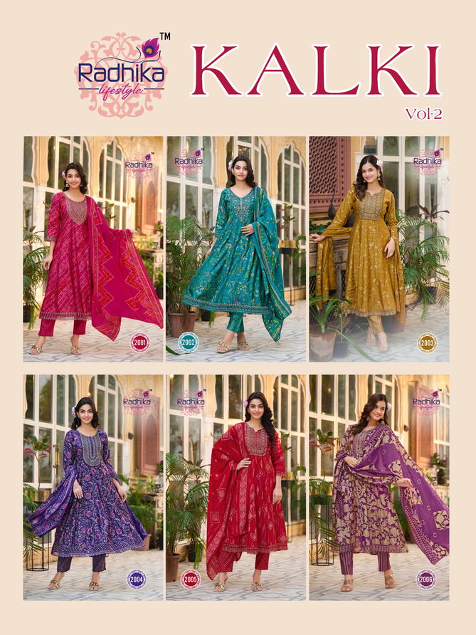 Kalki Vol 2 By Radhika Shimmer Designer Kurti With Bottom Dupatta Orders In India